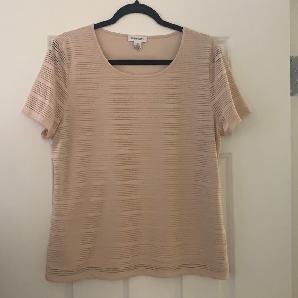 Calvin Klein pale pink blouse